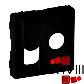   Legrand 756832, Valena Life TV Csatlakozóaljzat + Rj45 Cat.6 UTP Aljzat Burkolat, Fekete