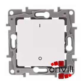 Legrand 764517, Niloé Kétpólusú Kapcsoló, 10 AX, Fehér
