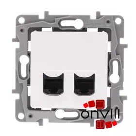   Legrand 764574, Niloé 2XRJ45 Cat.6 UTP Informatikai Csatlakozóaljzat, Fehér