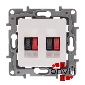   Legrand 764581, Niloé Hangszóró-Csatlakozóaljzat (4 Kivezetéssel), Fehér