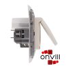 Legrand 764631, Niloé 2P+F Csatlakozóaljzat Biztonsági Zsaluval, Csapófedéllel, Rugós Vezetékbekötéssel, IP44, Bézs