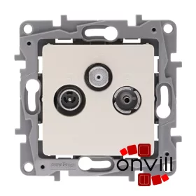   Legrand 764663, Niloé TV-Rádió-SAT Aljzat, Csillagpontos (Végzáró), 1,5 dB, Bézs