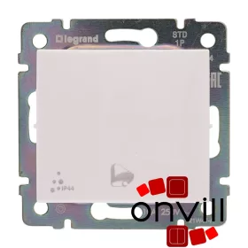   Legrand 770099, Valena Egypólusú Nyomó Csengőjellel, 10 A, 250V, IP44, Fehér