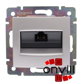   Legrand 770238, Valena 1XRJ45 Cat.5e UTP Informatikai Csatlakozóaljzat, Csavaros, Alumínium