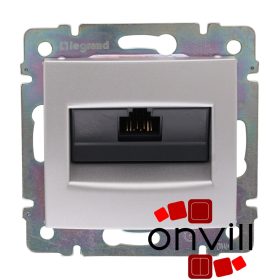  Legrand 770242, Valena 1XRJ45 Cat.6 UTP Informatikai Csatlakozóaljzat, Csavaros, Alumínium