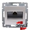 Legrand 770272, Valena 1XRJ45 Cat.6A STP Informatikai Csatlakozóaljzat, Alumínium