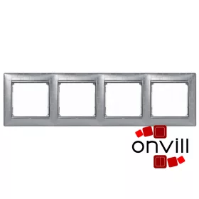 Legrand 770344, Valena Négyes Keret, Alu Négyzetmintás