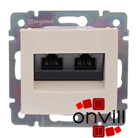   Legrand 774133, Valena 2XRJ45 Cat.6 FTP Informatikai Csatlakozóaljzat, Csavaros, Elefántcsont