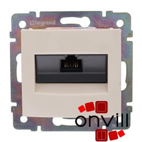   Legrand 774138, Valena 1XRJ45 Cat.5e UTP Informatikai Csatlakozóaljzat, Csavaros, Elefántcsont