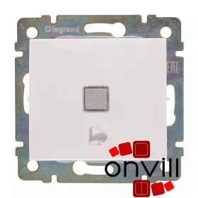   Legrand 774215, Valena Egypólusú Nyomó Csengőjellel, Jelzőfénnyel, 10 A, 250V, Fehér
