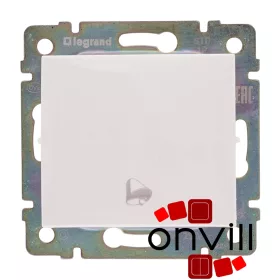   Legrand 774216, Valena Egypólusú Nyomó Csengőjellel, 10 A, 250V, Fehér