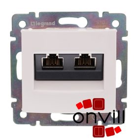   Legrand 774245, Valena 2XRJ45 Cat.6 STP Informatikai Csatlakozóaljzat, Fehér