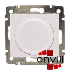   Legrand 774263, Valena Forgatógombos Fényerőszabályzó Fehér 2 Vezetékes, 300W, Led-hez is