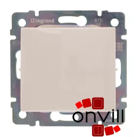   Legrand 774311, Valena Egypólusú Nyomó, 10 A, Elefántcsont