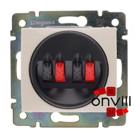   Legrand 774324, Valena Hangszóró-Csatlakozóaljzat (4 Kivezetéssel), Elefántcsont