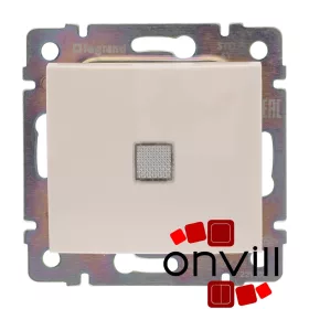   Legrand 774325, Valena Váltókapcsoló Ellenőrzőfénnyel, 10 AX, Elefántcsont