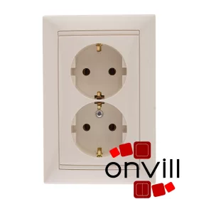   Legrand 774370, Valena 2X2P+F Csatlakozóaljzat Biztonsági Zsalu Nélkül, Egybeépített Burkolattal és Kerettel, Csavaros Vezetékbekötéssel, Fehér