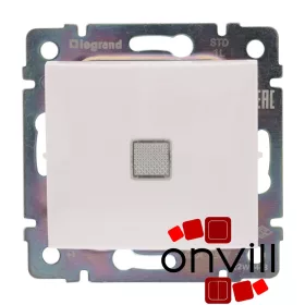   Legrand 774410, Valena Egypólusú Kapcsoló Jelzőfénnyel, 10 AX, Fehér