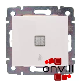   Legrand 774413, Valena Egypólusú Nyomó Lámpajellel Jelzőfénnyel, 10 A, Fehér