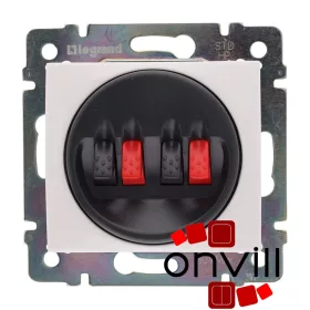   Legrand 774424, Valena Hangszóró-Csatlakozóaljzat (4 Kivezetéssel), Fehér