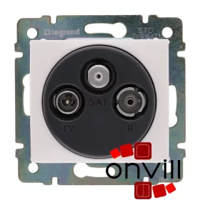   Legrand 774435, Valena TV-Rádió-SAT Aljzat, Csillagpontos (Végzáró), 1,5 dB, Fehér
