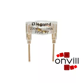 Legrand 230V 0,5mA zöld glimmlámpa, Legrand 775897