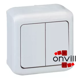   Legrand 782362, Forix IP44 Falon Kívüli, Csillárkapcsoló 10 AX, Fehér