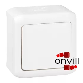   Legrand 782364, Forix IP44 Falon Kívüli, Egypólusú Nyomó, 6 A, Fehér