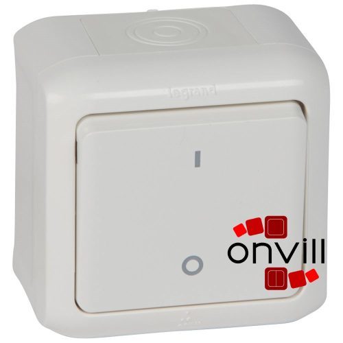 Legrand 782366, Forix IP44 Falon Kívüli, Kétpólusú Kapcsoló, 10 AX, Fehér
