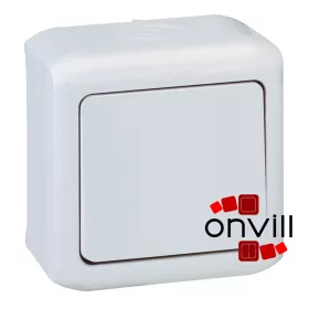   Legrand 782384, Forix IP44 Falon Kívüli, Egypólusú Nyomó, 6 A, Szürke