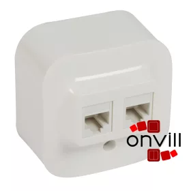   Legrand 782428, Forix IP20 Falon Kívüli, 2XRJ45 Cat.5e UTP Informatikai Csatlakozóaljzat, Fehér