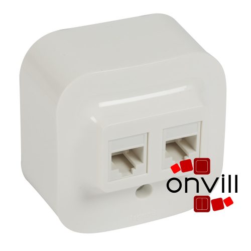 Legrand 782428, Forix IP20 Falon Kívüli, 2XRJ45 Cat.5e UTP Informatikai Csatlakozóaljzat, Fehér