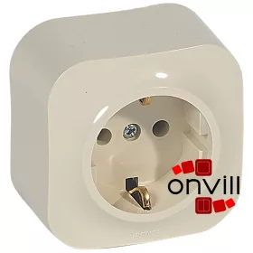   Legrand 782441, Forix IP20 Falon Kívüli, 2P+F Földelt Csatlakozóaljzat, 16 A, Bézs