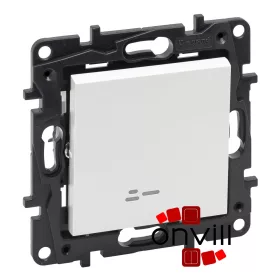   Legrand 863111, Niloé Step Egypólusú Kapcsoló Jelzőfénnyel, 10AX, Fehér