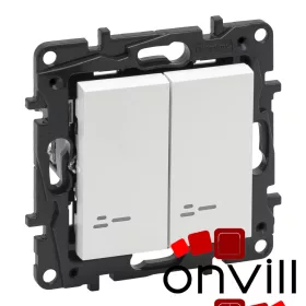   Legrand 863115IP44, Niloé Step Csillárkapcsoló Jelzőfénnyel, 10AX, IP44, Fehér