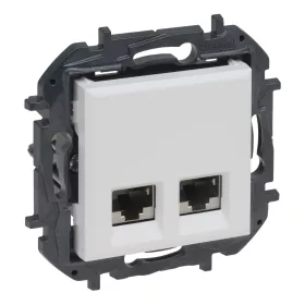   Legrand 863166B, Niloé Step 2XRJ45 Cat.6 STP Informatikai Csatlakozóaljzat, Fehér