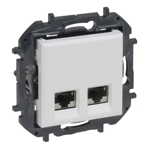 Legrand 863166B, Niloé Step 2XRJ45 Cat.6 STP Informatikai Csatlakozóaljzat, Fehér