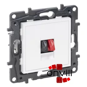   Legrand 863185, Niloé Step Hangszóró-Csatlakozóaljzat (2 Kivezetéssel), Fehér