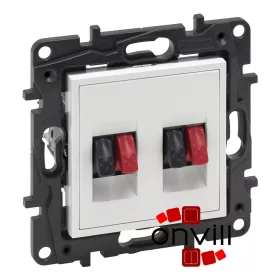   Legrand 863186, Niloé Step Hangszóró-Csatlakozóaljzat (4 Kivezetéssel), Fehér