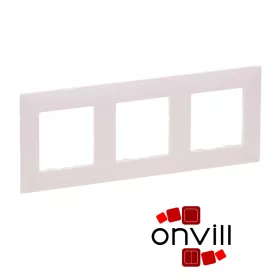   Legrand 863293, Niloé Step Hármas Keret, Púder Rózsaszín