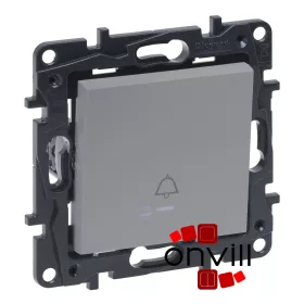   Legrand 863310, Niloé Step Egypólusú Nyomó Jelzőfénnyel, Csengőjellel, Alumínium