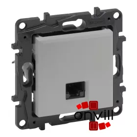   Legrand 863359, Niloé Step 1XRJ45 Cat.5e UTP Informatikai Csatlakozóaljzat, Alumínium