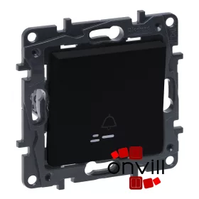   Legrand 863510, Niloé Step Egypólusú Nyomó Jelzőfénnyel, Csengőjellel, Fekete