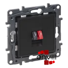   Legrand 863585, Niloé Step Hangszóró-Csatlakozóaljzat (2 Kivezetéssel), Fekete