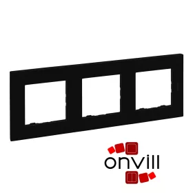 Legrand 863593, Niloé Step Hármas Keret, Fekete