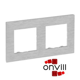   Legrand 863892, Niloé Step Kettes Keret, Csiszolt, Alumínium