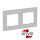 Legrand 863892, Niloé Step Kettes Keret, Csiszolt, Alumínium
