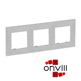   Legrand 863893, Niloé Step Hármas Keret, Csiszolt, Alumínium