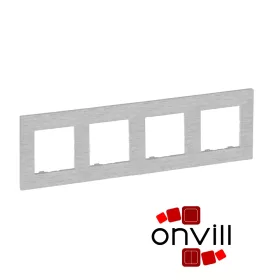   Legrand 863894, Niloé Step Négyes Keret, Csiszolt, Alumínium