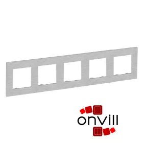   Legrand 863895, Niloé Step Ötös Keret, Csiszolt, Alumínium